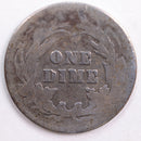1905 Barber Silver Dime, Abt Good Circulated Coin, Store
