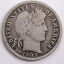 1905 Barber Silver Dime, Fine Circulated Coin, Store