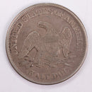 1859-O Seated Liberty Silver Half Dollar., Extra Fine., Circulated Coin., Store