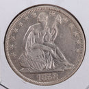 1858-O Seated Liberty Silver Half Dollar., About Uncirculated., Coin., Store