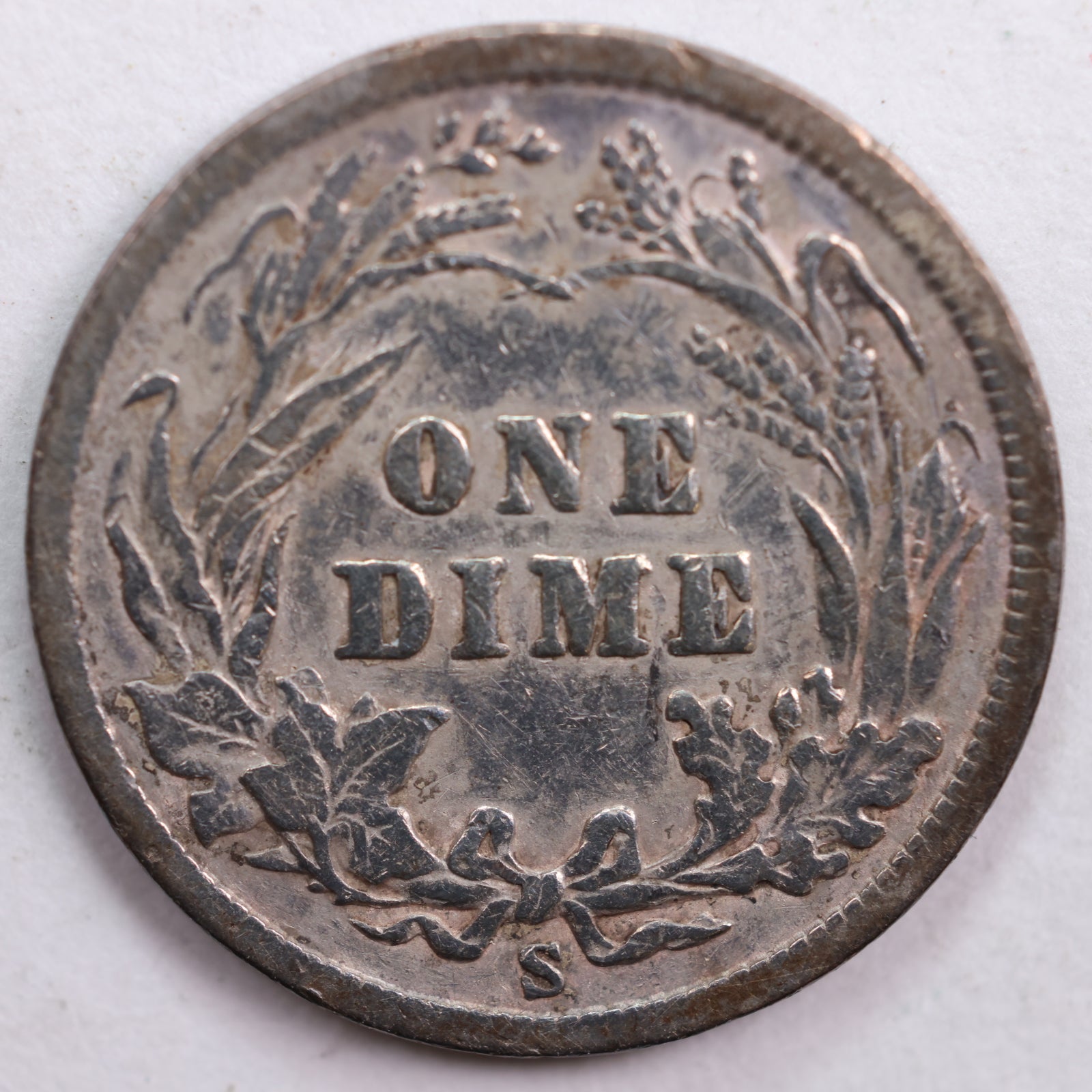 1905-S Barber Silver Dime, Very Good Circulated Coin, Store #DE0467