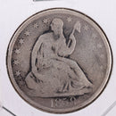 1858-O Seated Liberty Silver Half Dollar., Very Good Circulated Coin., Store