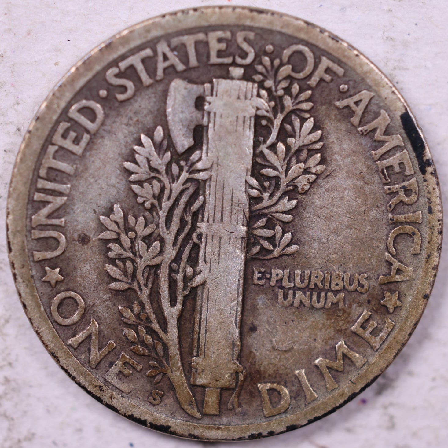 1917-S Mercury Dime, Fine Circulated Coin, Store #19729
