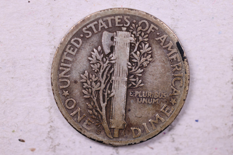 1917-S Mercury Silver Dime., Fine., Store