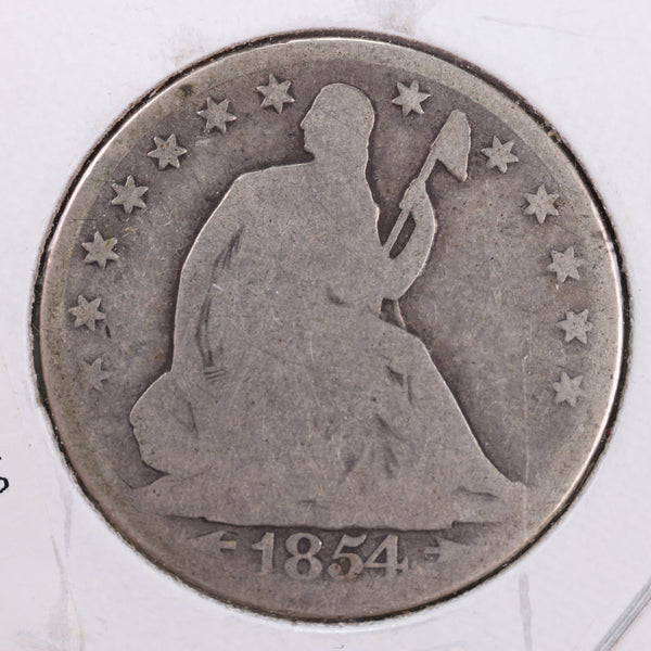 1854-O Seated Liberty Silver Half Dollar., Fair Circulated Coin., Store #HR106