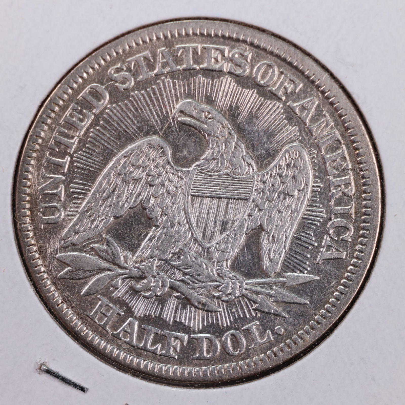 1853 Seated Liberty Silver Half Dollar, About Uncirculated Coin, Store #HR108