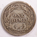 1906 Barber Silver Dime, Very Fine+ Circulated Coin, Store