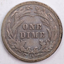 1906-D Barber Silver Dime, Very Fine+ Circulated Coin, Store