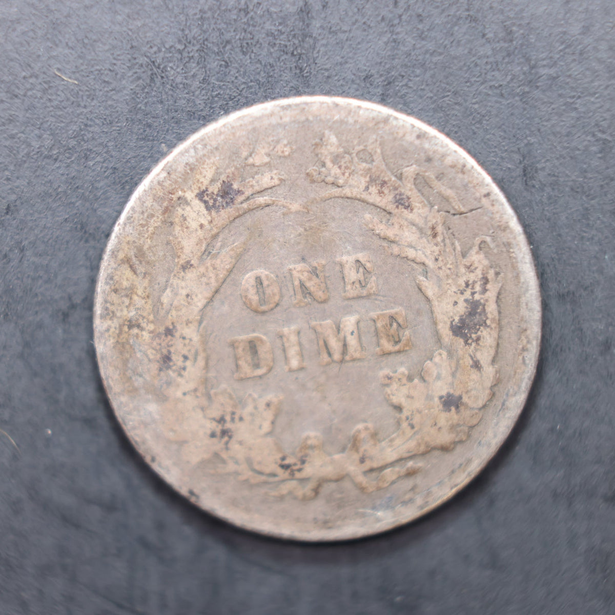 1895 Barber Silver Dime, Almost Good Circulated Coin, Store Sale #DE118.