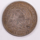 1875 Seated Liberty Silver Half Dollar., Extra Fine Circulated Coin., Store