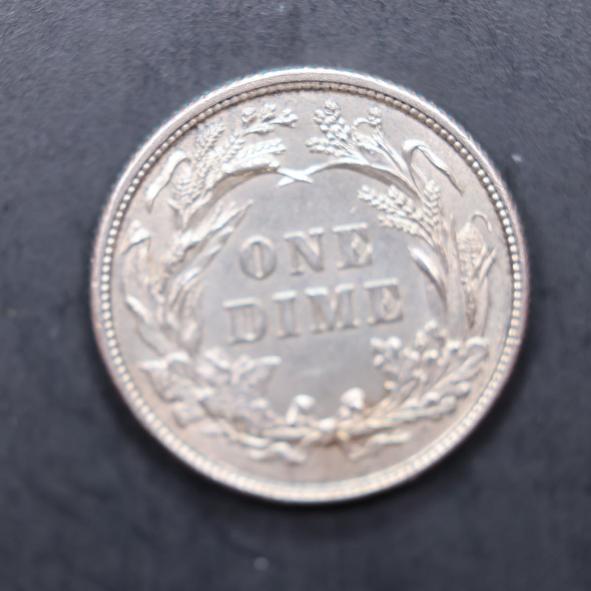 1892 Barber Silver Dime, About Uncirculated Plus/Slider Coin, Store Sale #DE119.