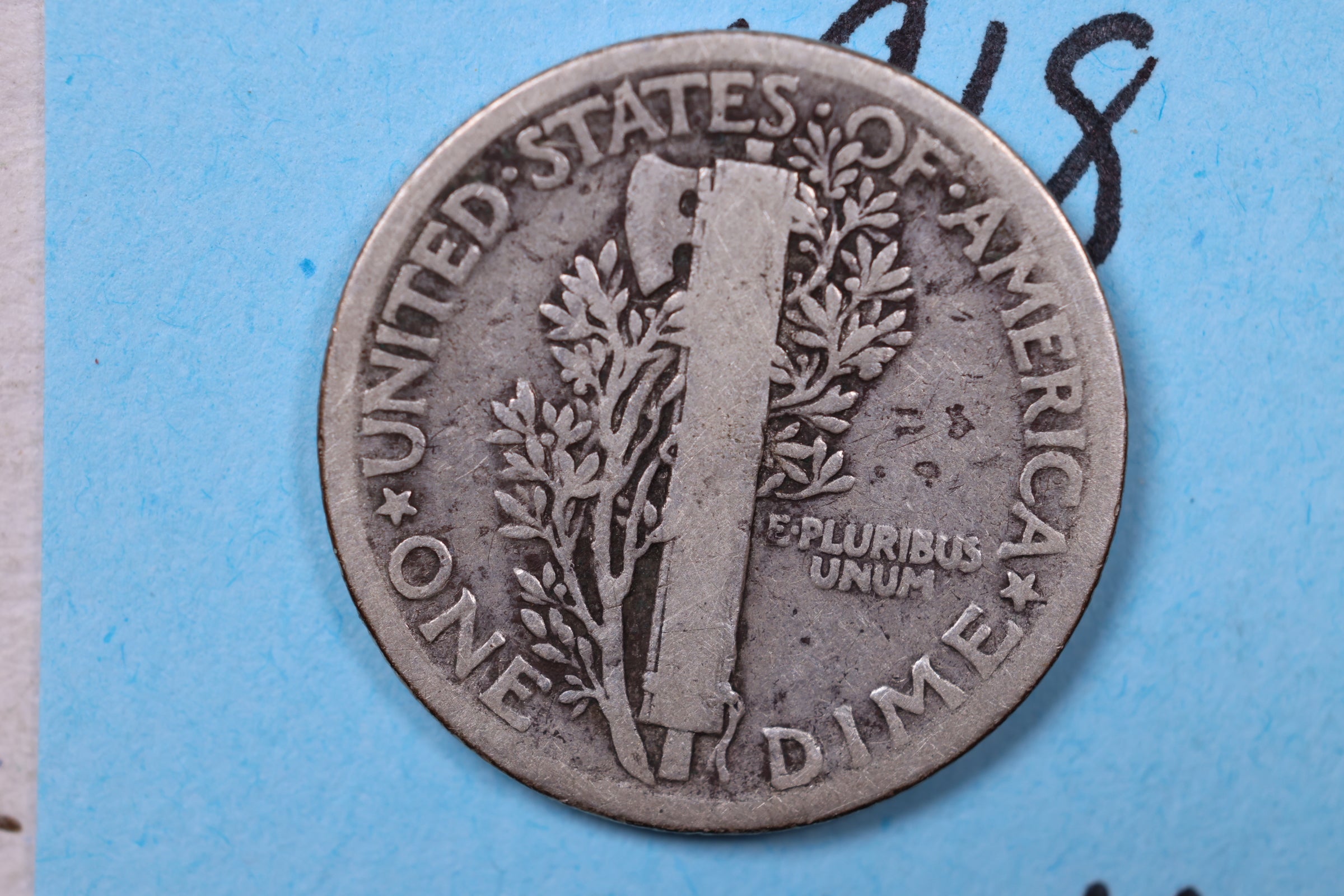 1918 Mercury Silver Dime., Very Good., Store  #19735
