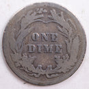 1907 Barber Silver Dime, Good Circulated Coin, Store