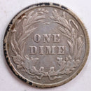 1907 Barber Silver Dime, Very Fine Circulated Coin, Store