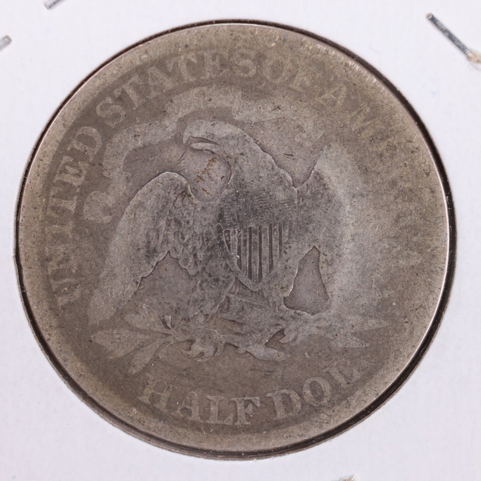 1875 Seated Liberty Silver Half Dollar, Very Good+ Circulated Coin, Store #HR112