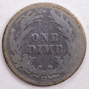 1907-D Barber Silver Dime, Good Circulated Coin, Store