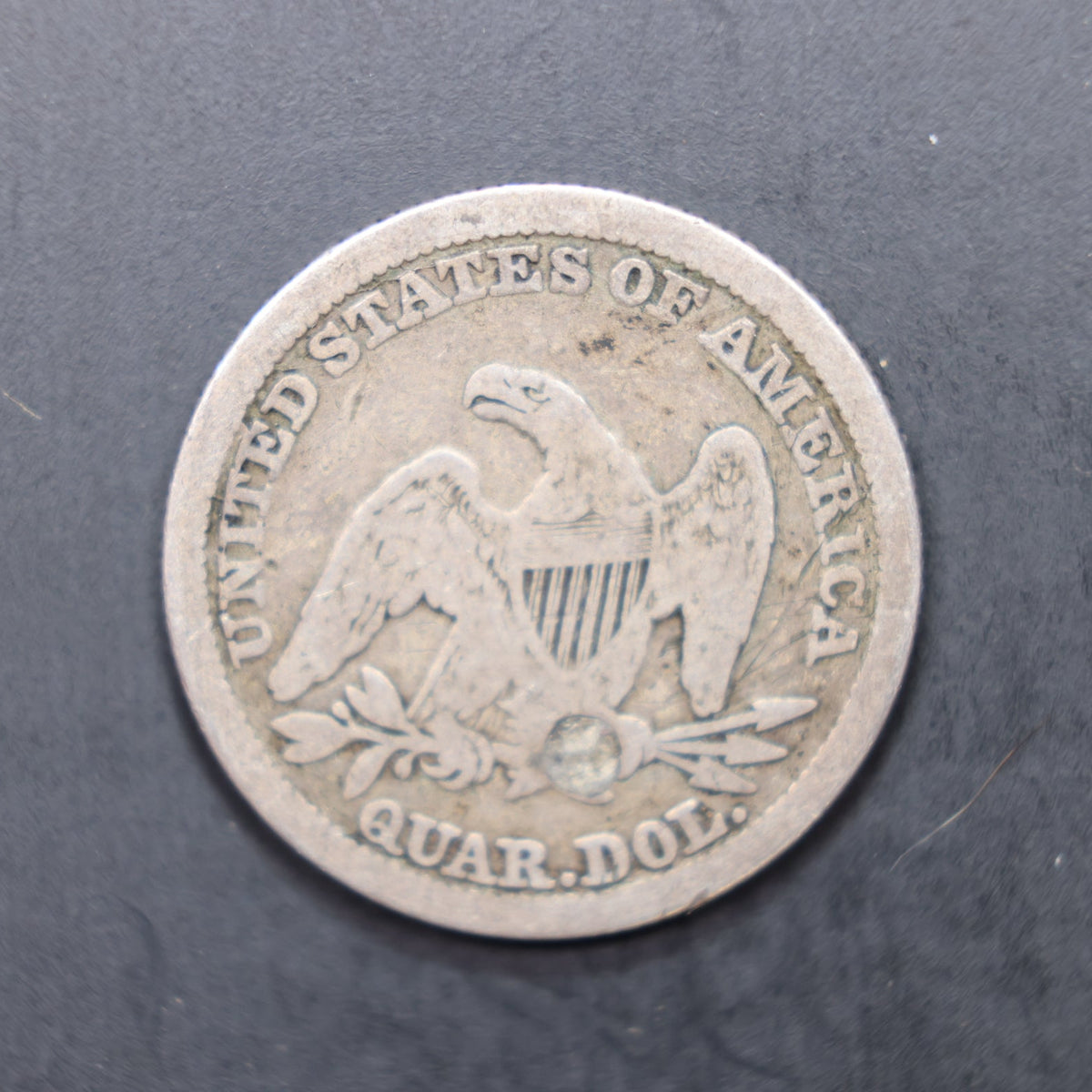1854 Seated Liberty Silver Quarter, Very Good Details,  Store#QR1564.