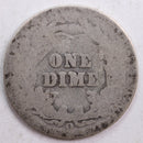 1907-O Barber Silver Dime, Abt Good Circulated Coin, Store