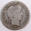 1907-O Barber Silver Dime, Good Circulated Coin, Store