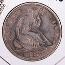 1877 Seated Liberty Silver Half Dollar., Very Fine Circulated Coin., Store