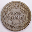 1908 Barber Silver Dime, Fine Circulated Coin, Store