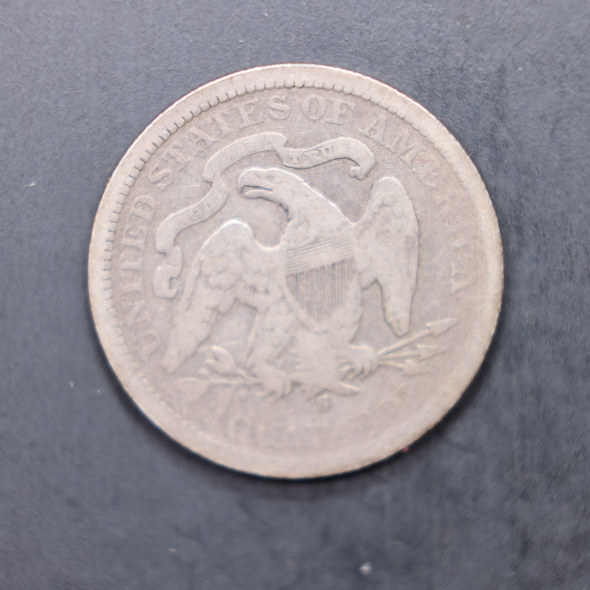 1875-S Seated Liberty Silver Quarter, Fine Circulated Coin,  Store Sale #QR1575.