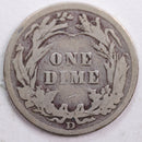 1908-D Barber Silver Dime, Good Circulated Coin, Store