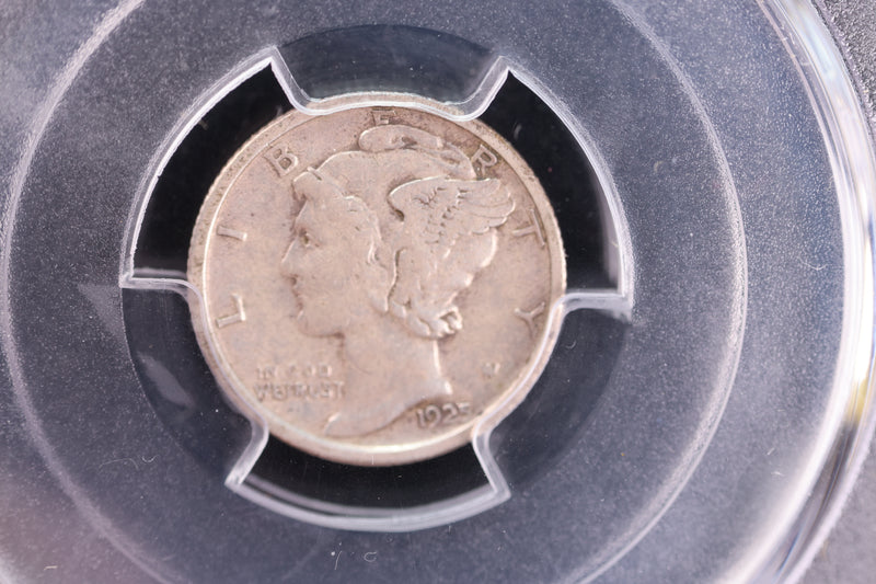 1925-S Mercury Silver Dime, PCGS VF-35, Affordable Collectible Coin. Store