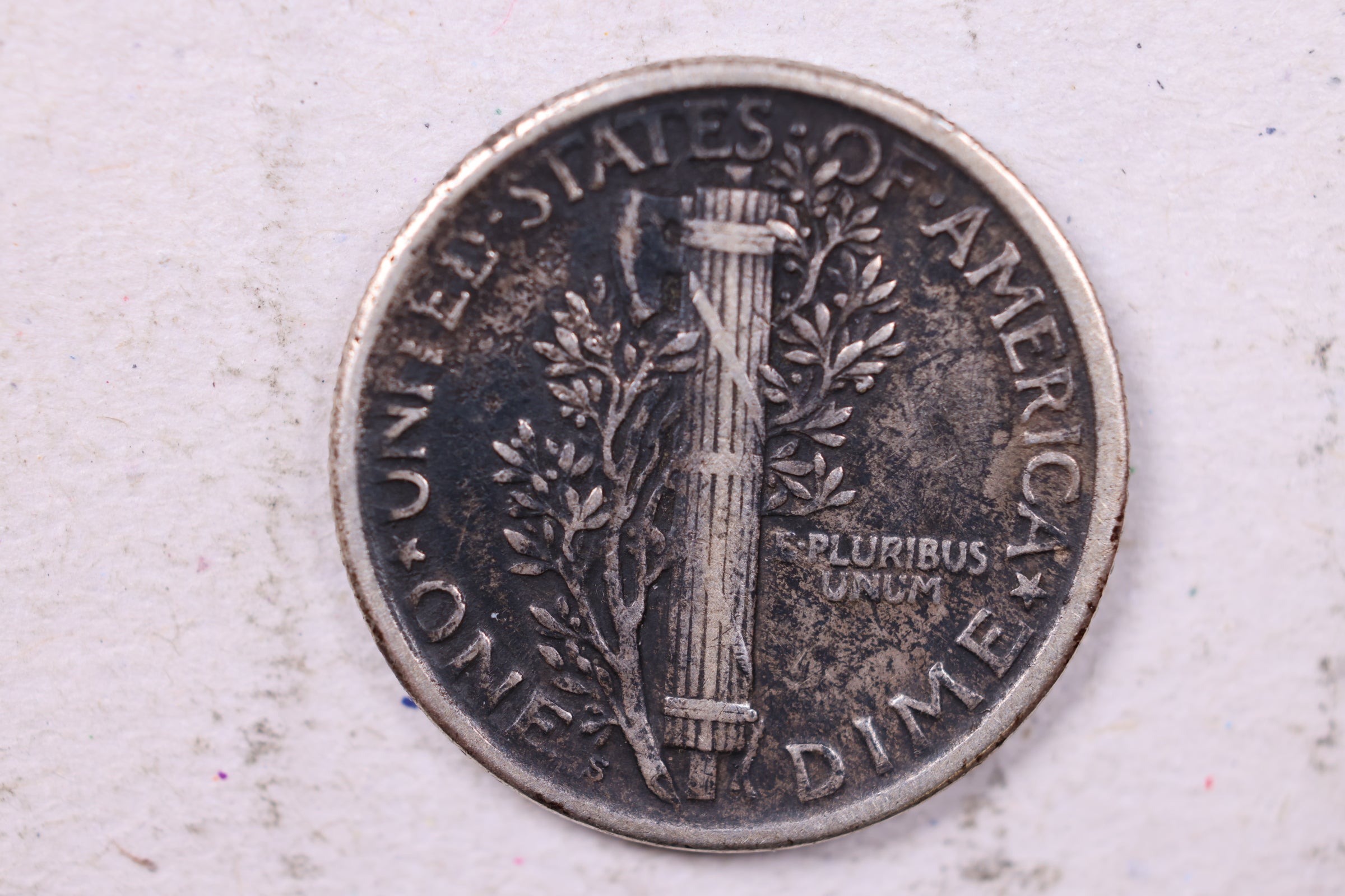 1918-S Mercury Silver Dime., Very Fine., Store  #19748