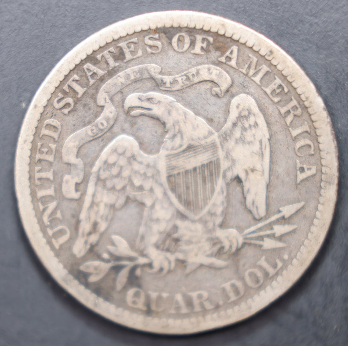 1879 Seated Liberty Silver Quarter, Fine Plus Circulated Coin,  Store Sale #QR1576.