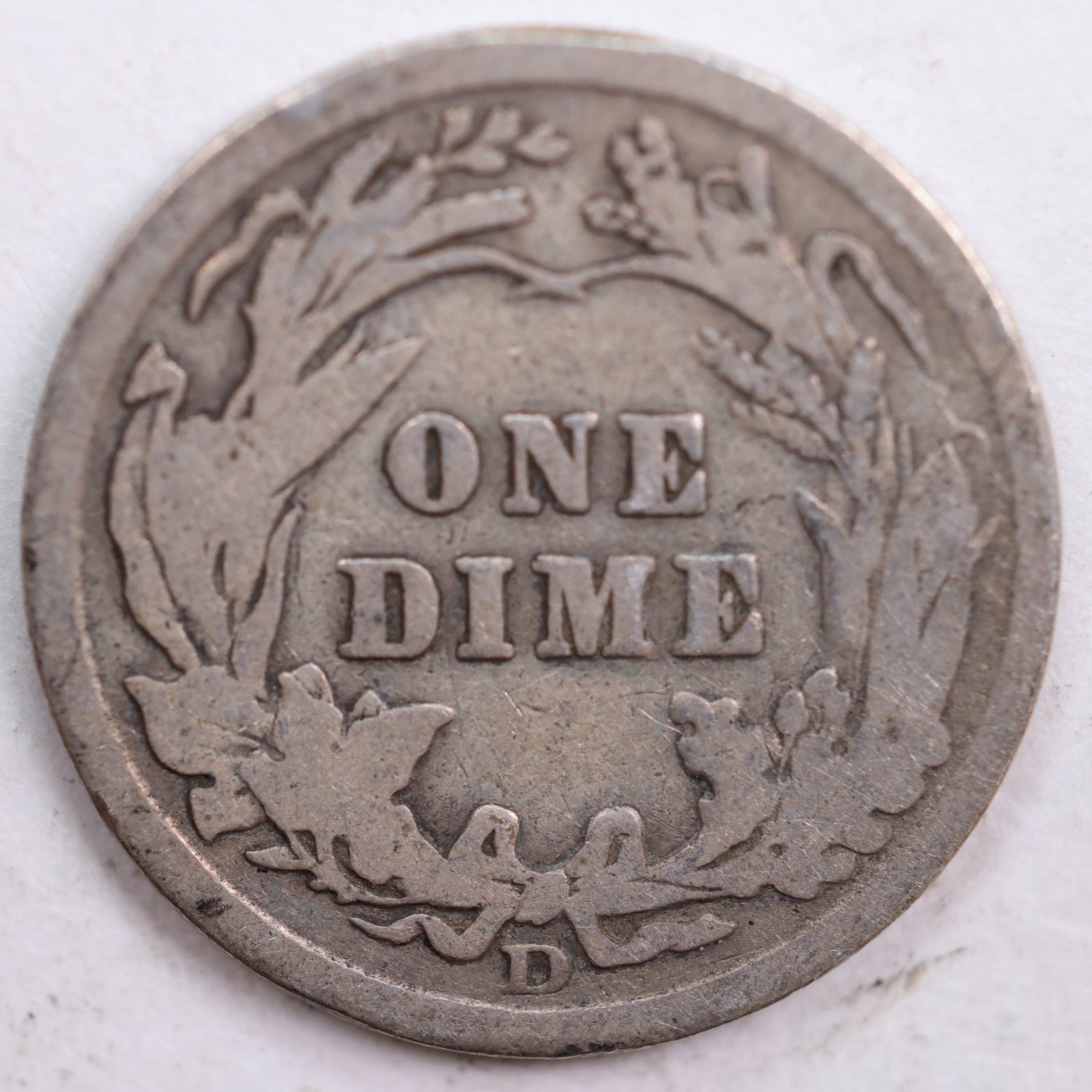 1908-D Barber Dime, Good Circulated Coin, Store #DE0444