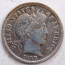 1908-D Barber Silver Dime, Fine Circulated Coin, Store