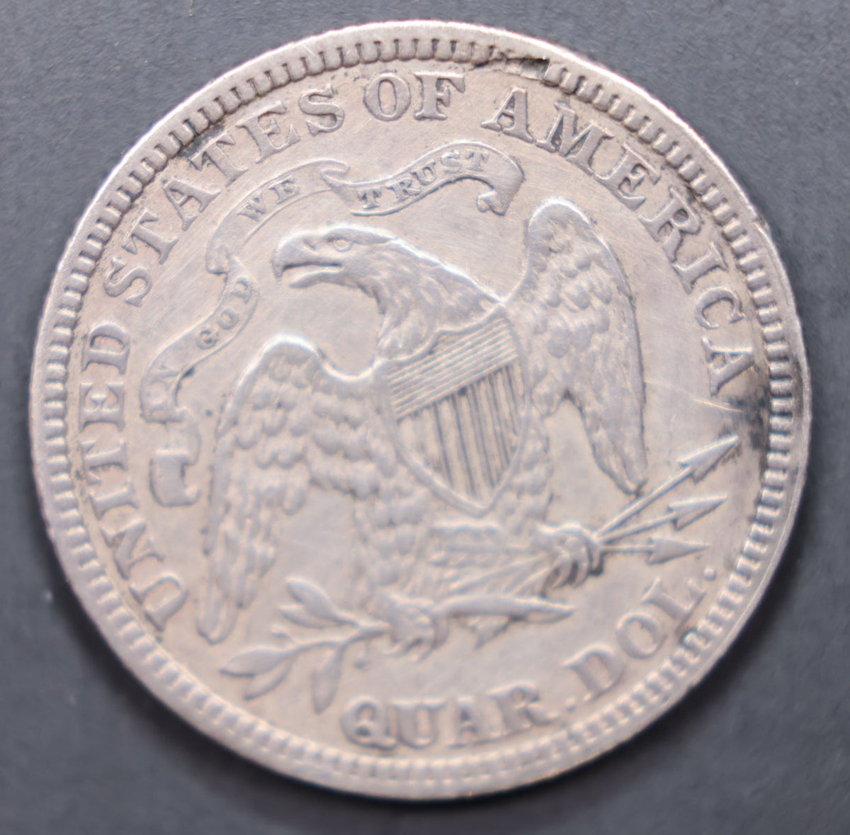 1886 Seated Liberty Silver Quarter, Extra Fine Circulated Coin,  Store Sale #QR1578.