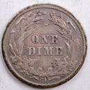 1908-D Barber Silver Dime, Fine Circulated Coin, Store