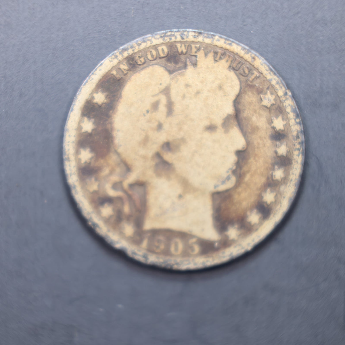 1895 Barber Silver Quarter, About Good Circulated Coin, Store SALE #QR1579.