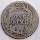 1908-S Barber Silver Dime, Good Circulated Coin, Store