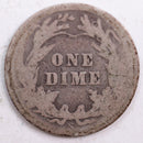 1906-S Barber Silver Dime, Abt Good Circulated Coin, Store