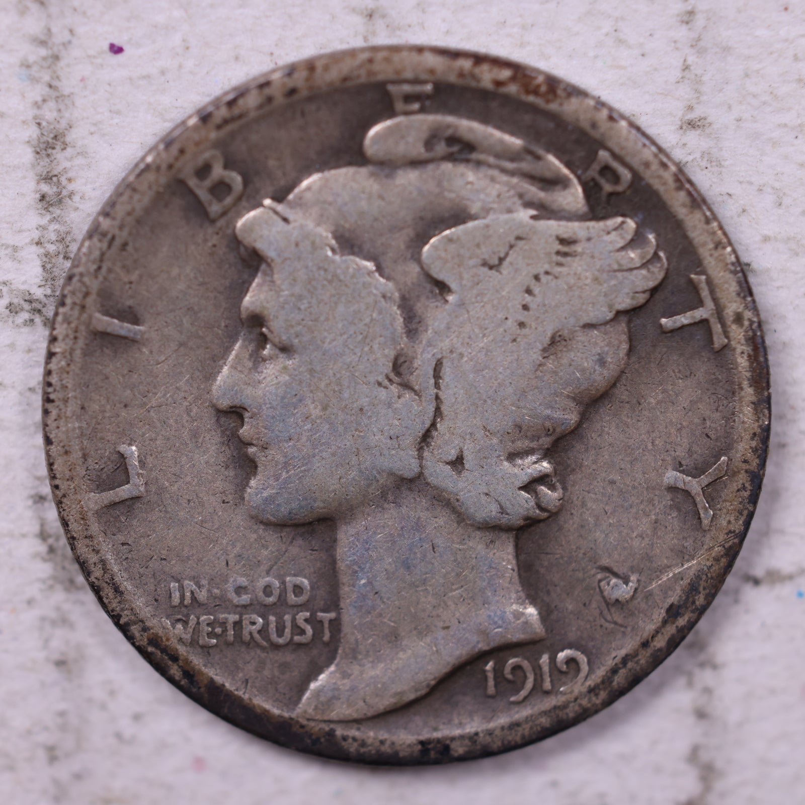 1919 Mercury Dime, Very Good Circulated Coin, Store #19755