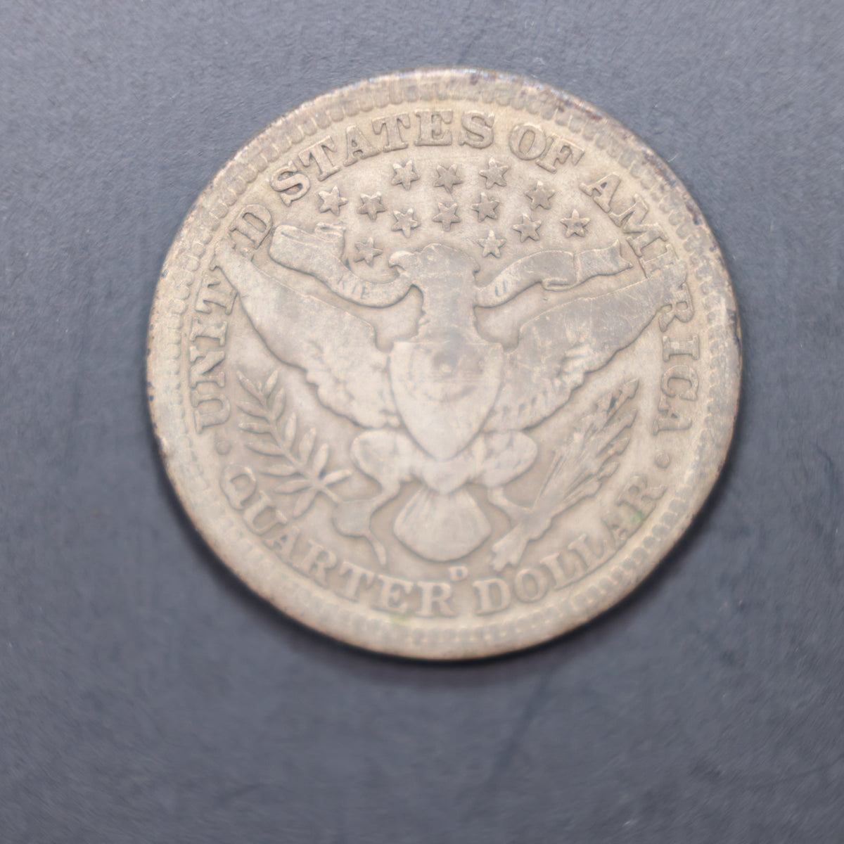 1908-D Barber Silver Quarter, Very Good Circulated Coin, Store SALE #QR1582.