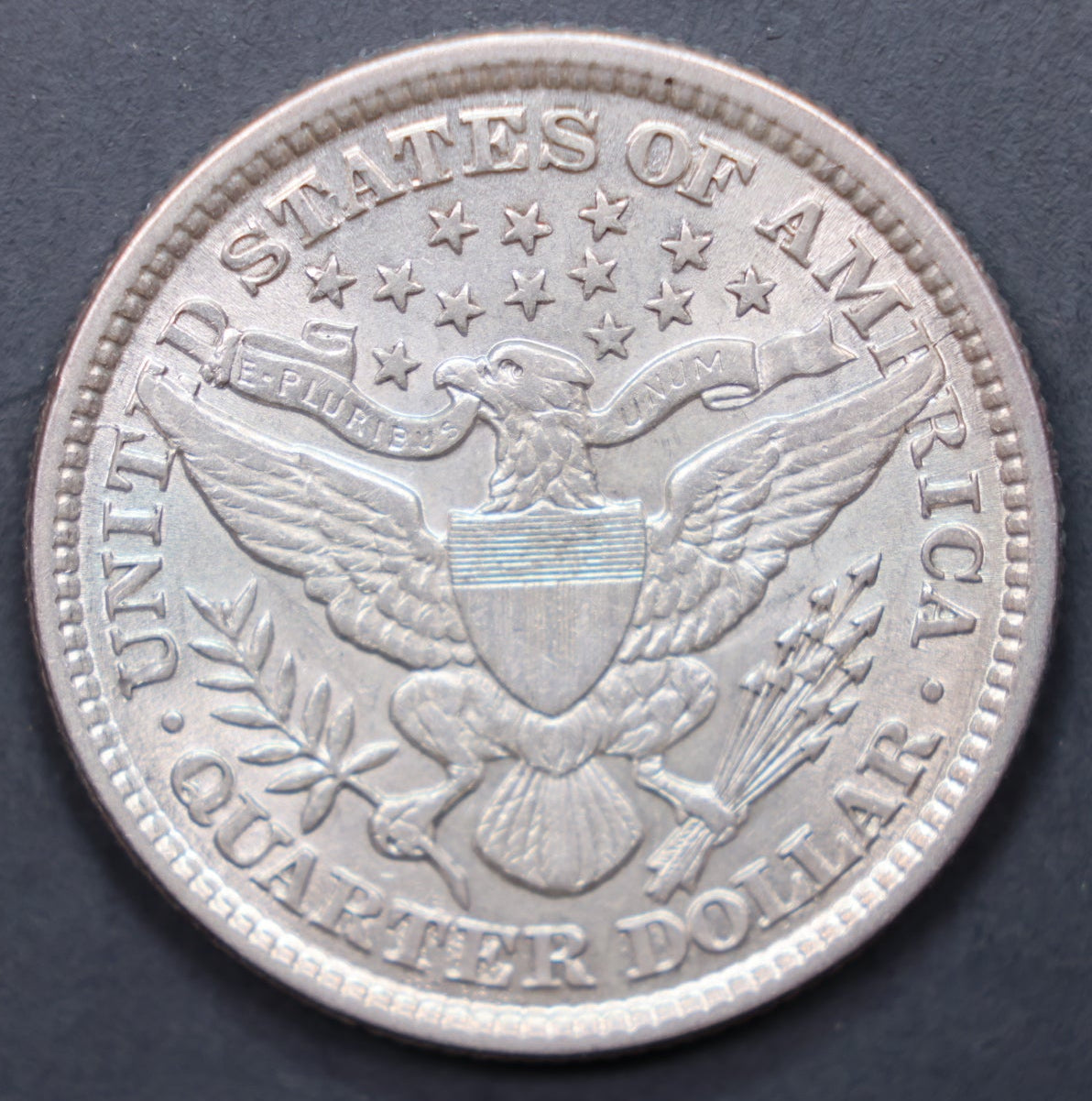 1899 Barber Silver Quarter, About Uncirculated/Slider Coin, Store SALE #QR1583.