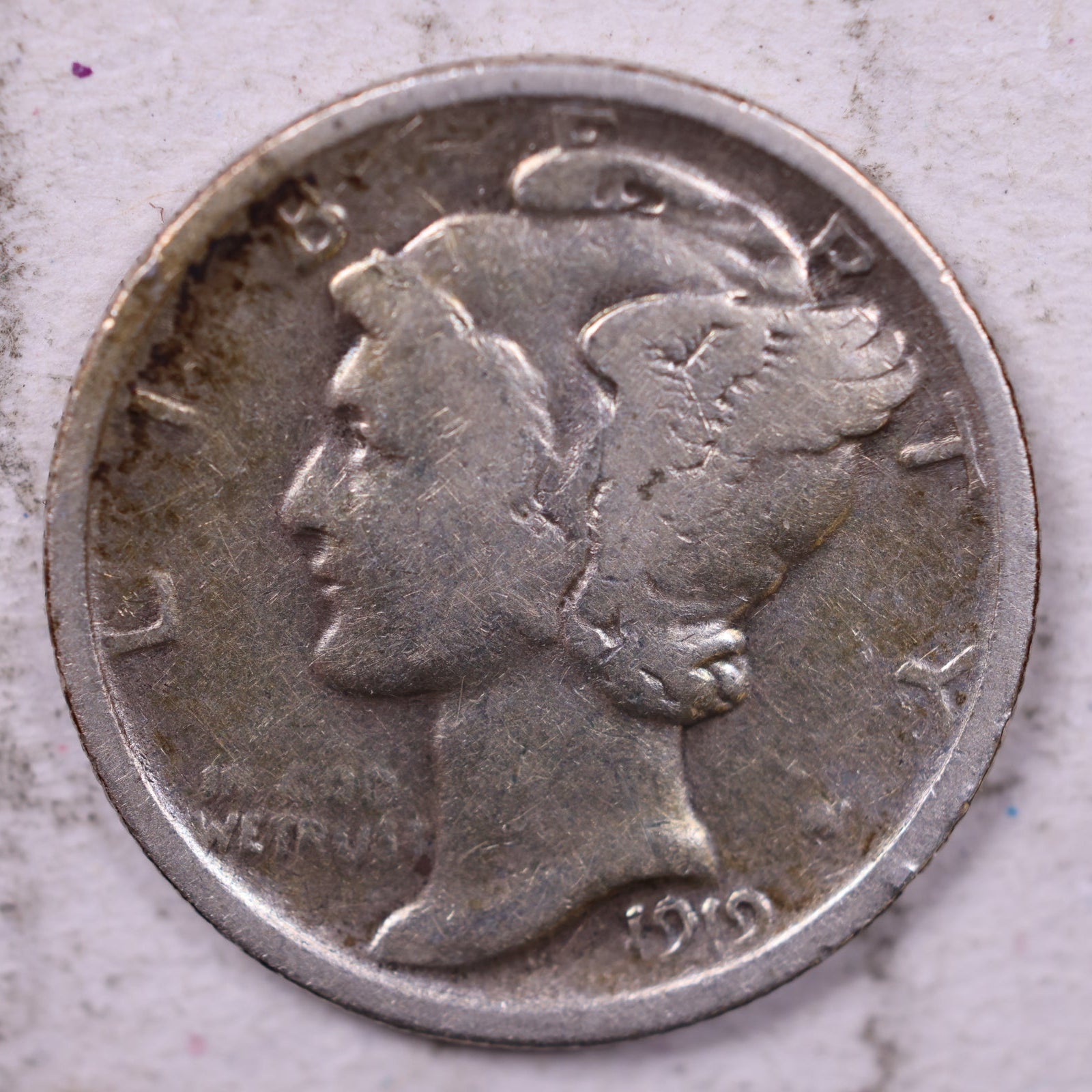 1919 Mercury Dime, Fine Circulated Coin, Store #19759
