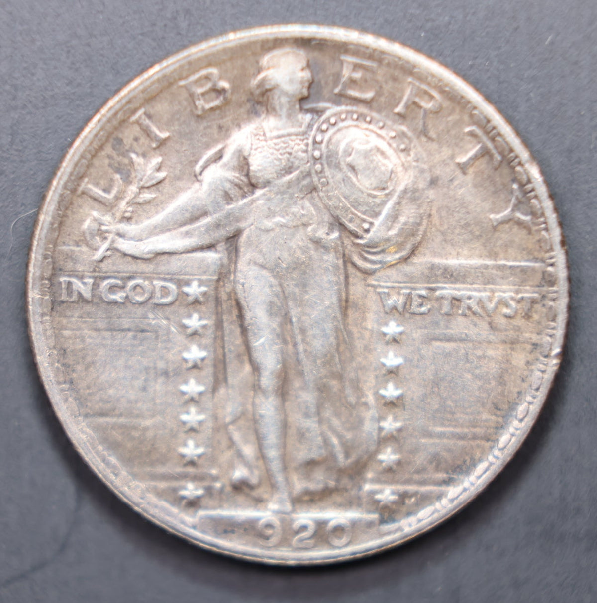 1920 Standing Liberty Silver Quarter, Extra Fine Circulated Coin, Store #QR1586.