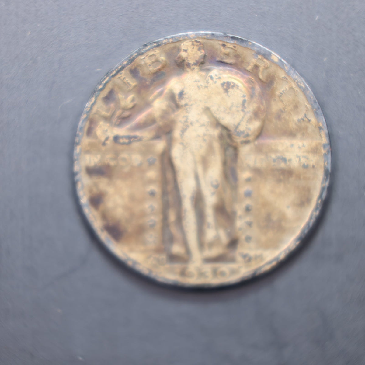 1930-S Standing Liberty Silver Quarter, Fine Circulated Coin, Store #QR1587.
