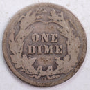 1910-D Barber Silver Dime, Abt Good Circulated Coin, Store