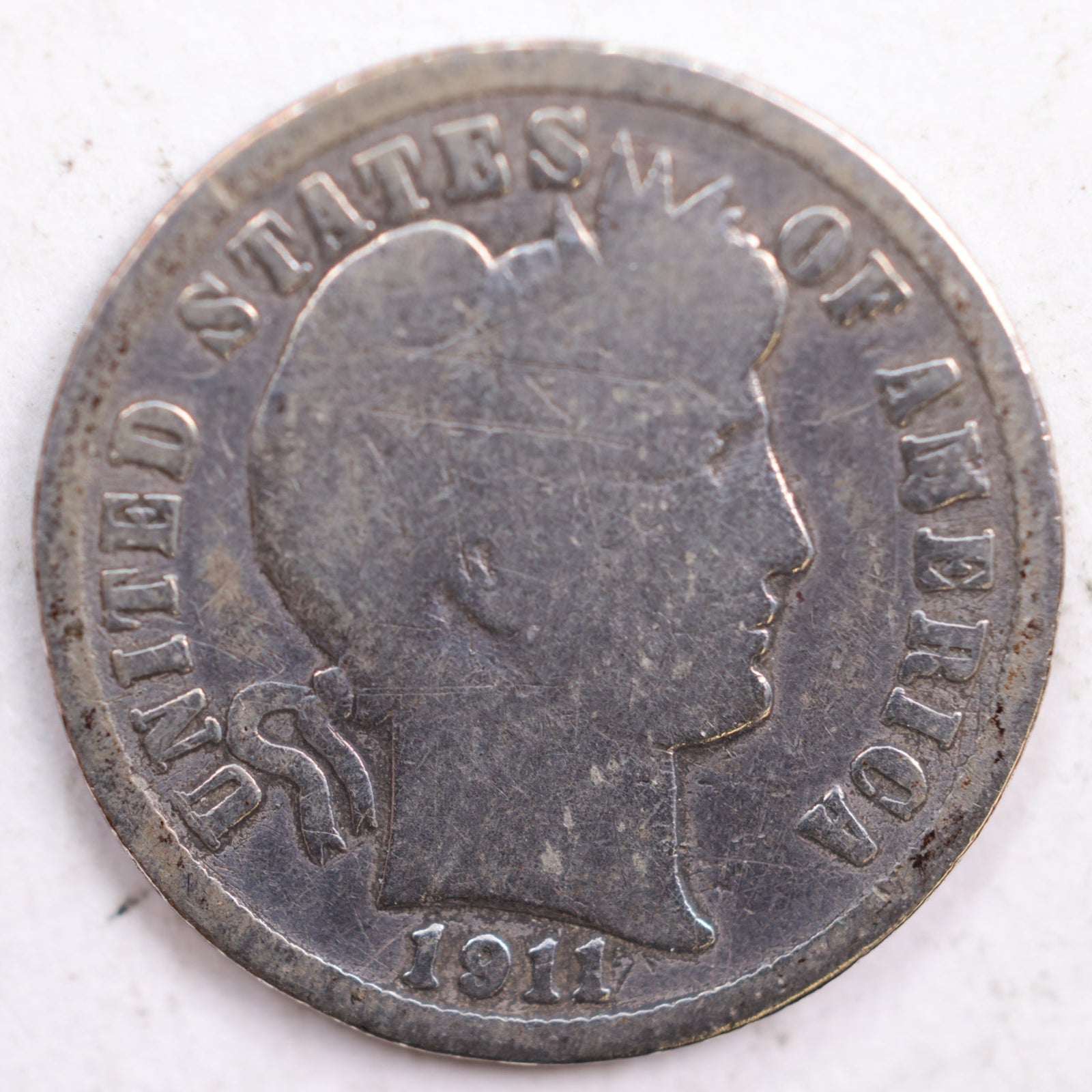 1911-D Barber Dime, Good Circulated Coin, Store #DE0428