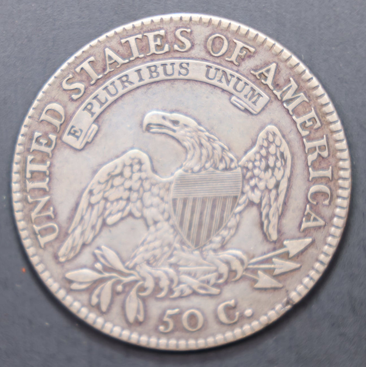 1817 Cap Bust Silver Half Dollar. Very Fine Circulated Coin, Store Sale #HR1931.