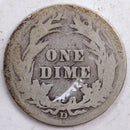 1911-D Barber Silver Dime, Abt Good Circulated Coin, Store