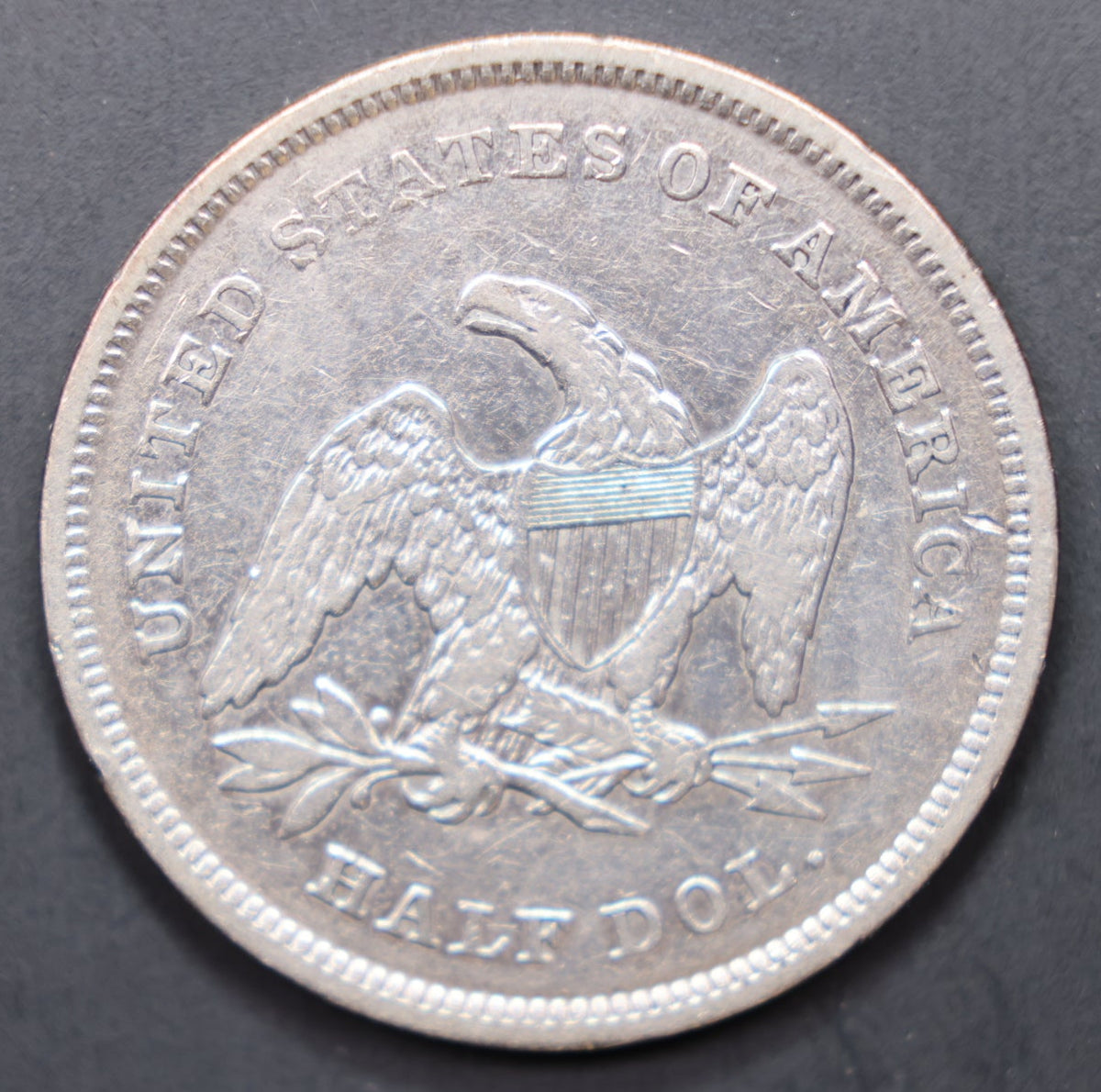 1839 Seated Liberty Silver Half Dollar, With Drape, Extra Fine. Store #HR2035.