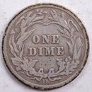 1911-D Barber Silver Dime, Very Good Circulated Coin, Store