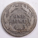 1912 Barber Silver Dime, Good Circulated Coin, Store